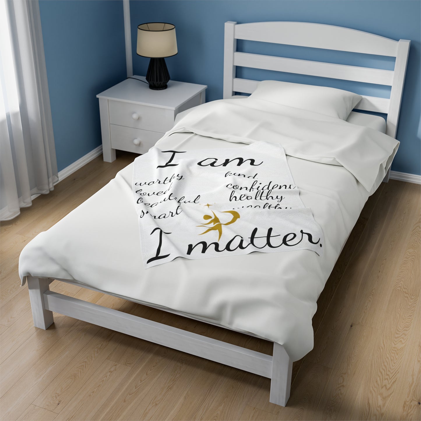 Affirmations Velveteen Plush Blanket