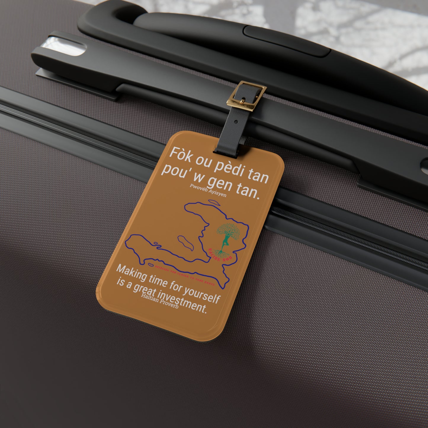 Pwovèb Ayisyen (Haïtian Proverb) Luggage Tag