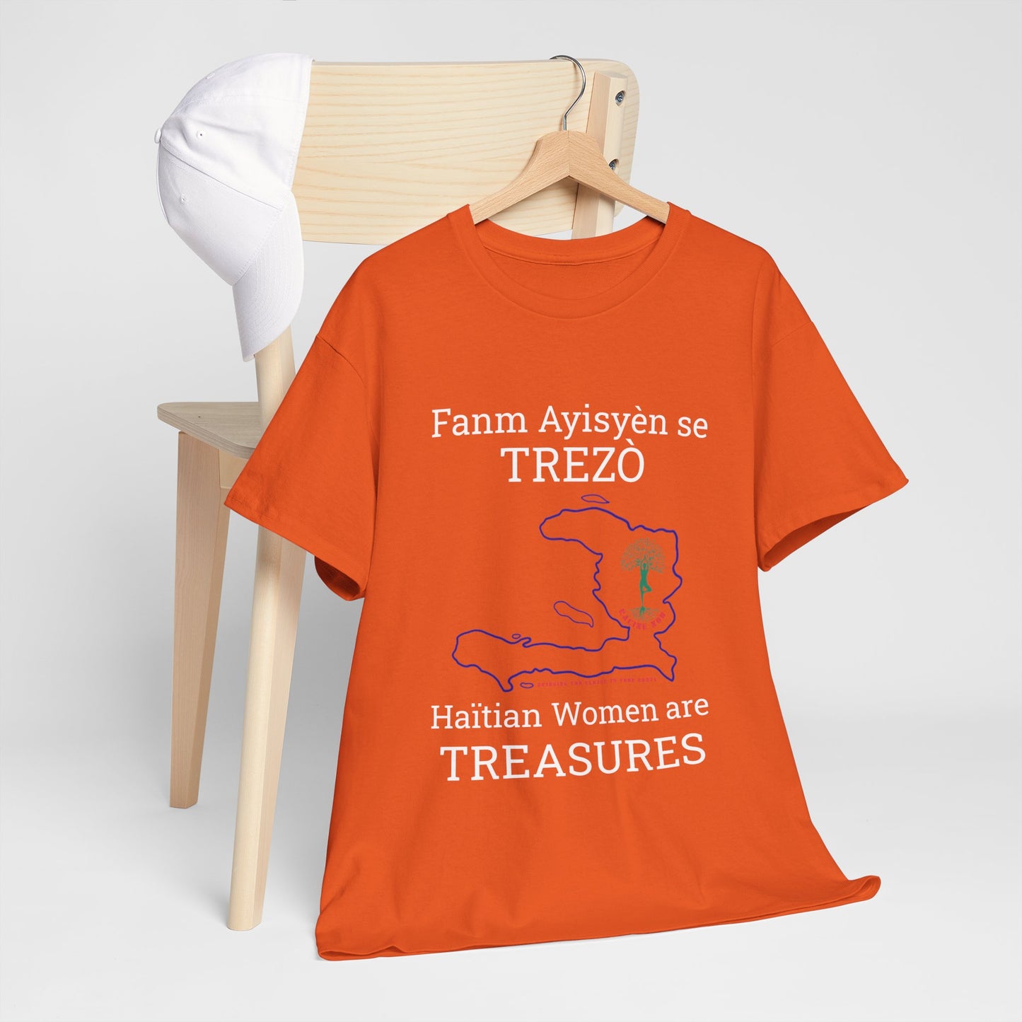 Fanm Ayisyèn se TREZÒ (Haïtian Women are TREASURES) Cotton Tee