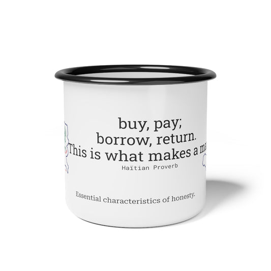 Haïtian Proverb Enamel Mug