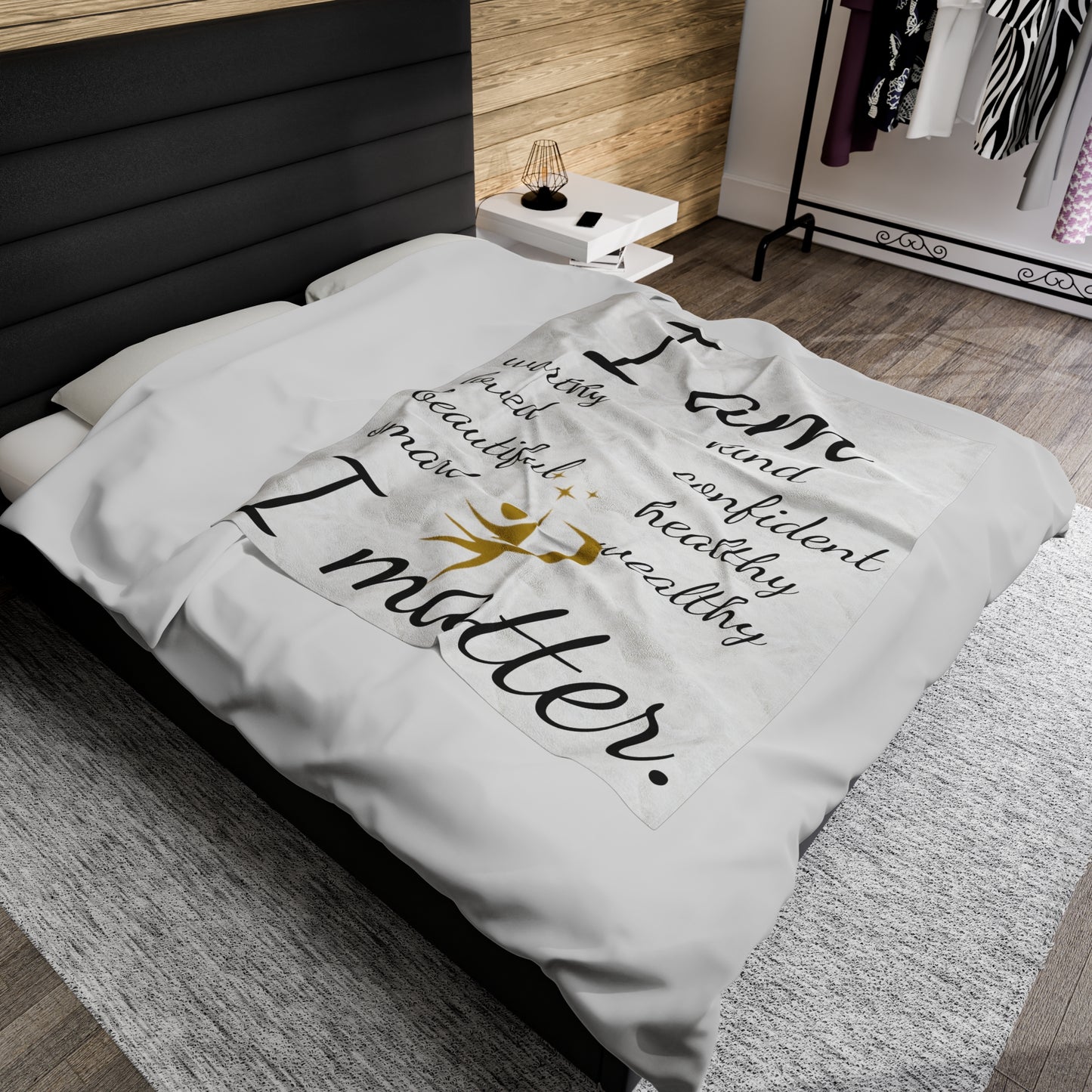 Affirmations Velveteen Plush Blanket