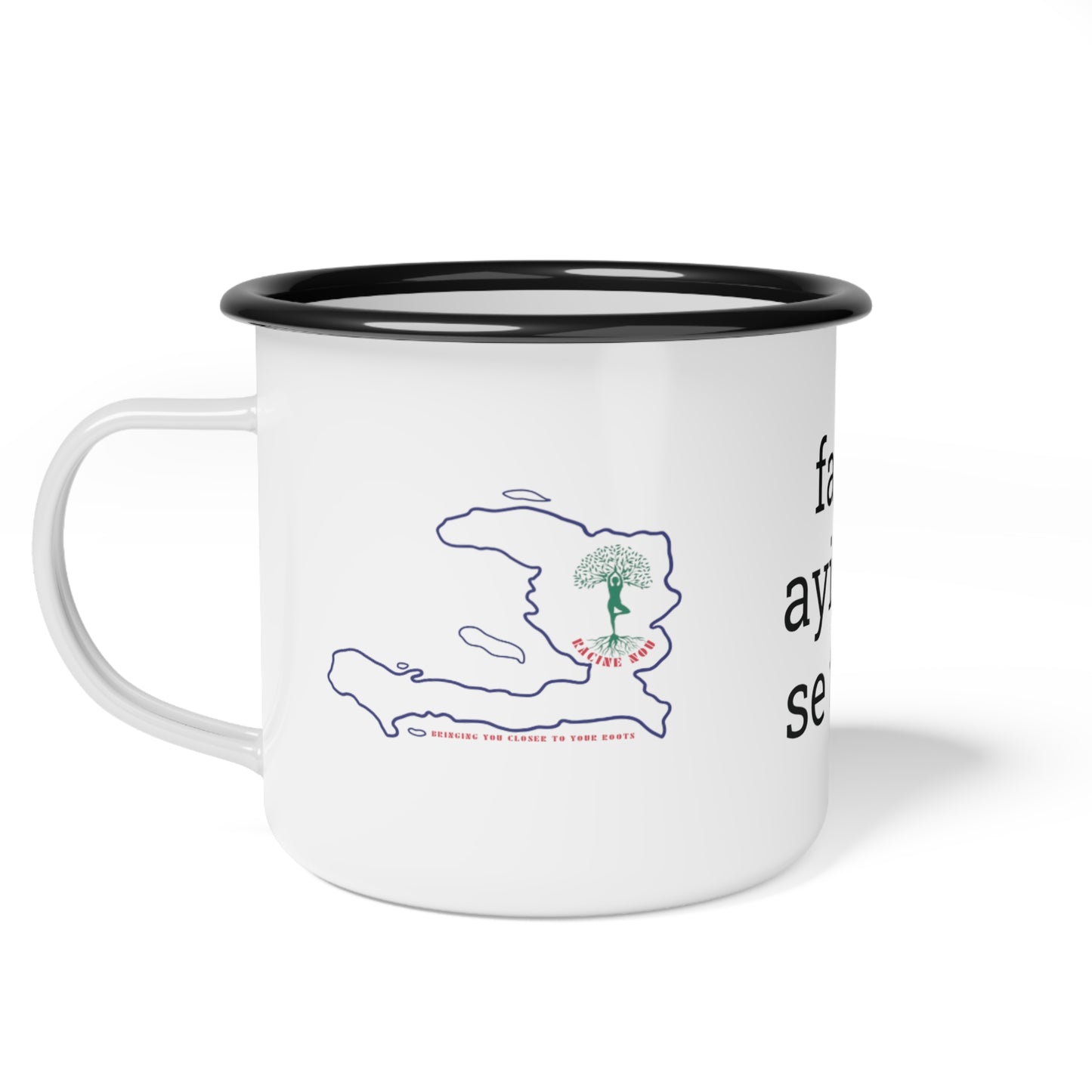 Haitian Women Enamel Mug