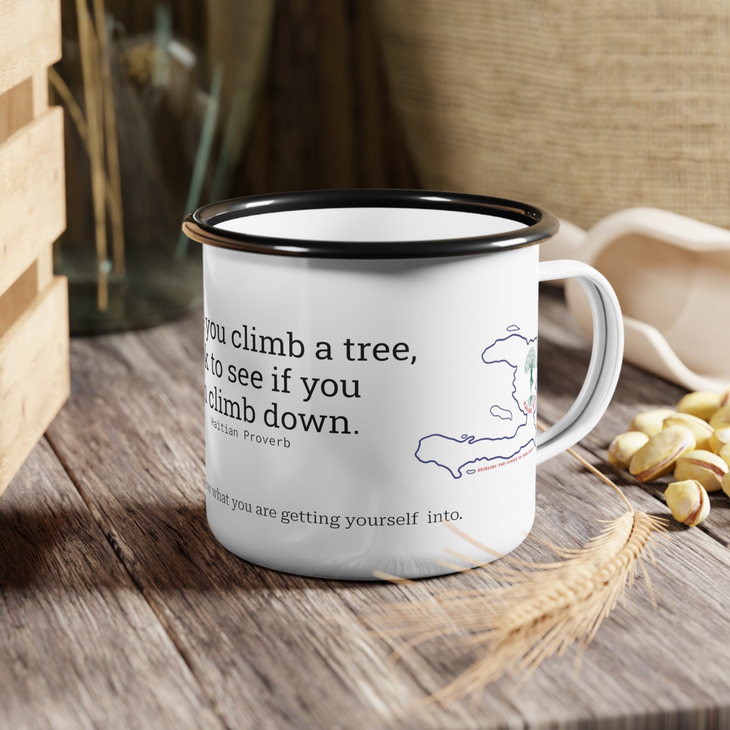 Haïtian Proverb Enamel Mug