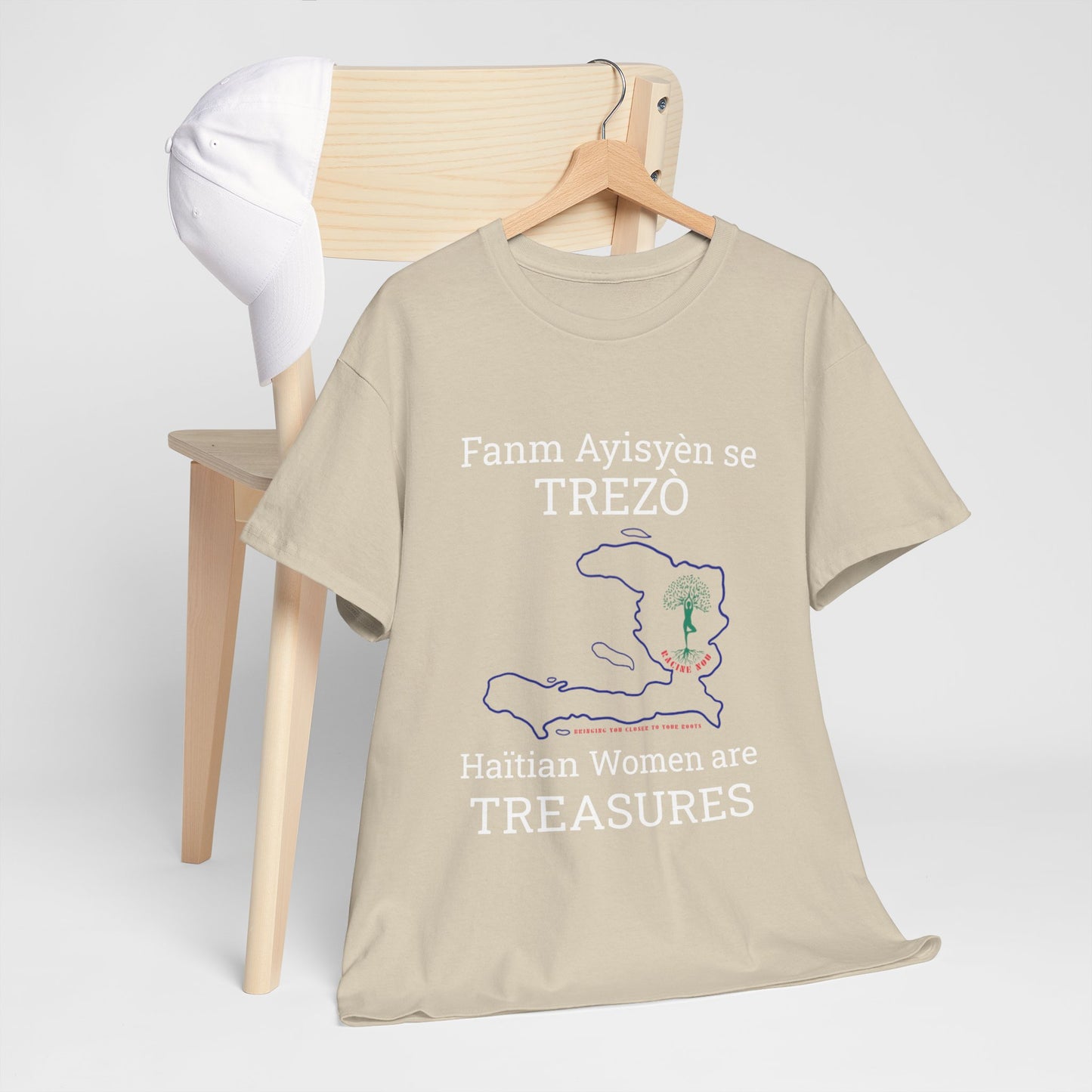 Fanm Ayisyèn se TREZÒ (Haïtian Women are TREASURES) Cotton Tee