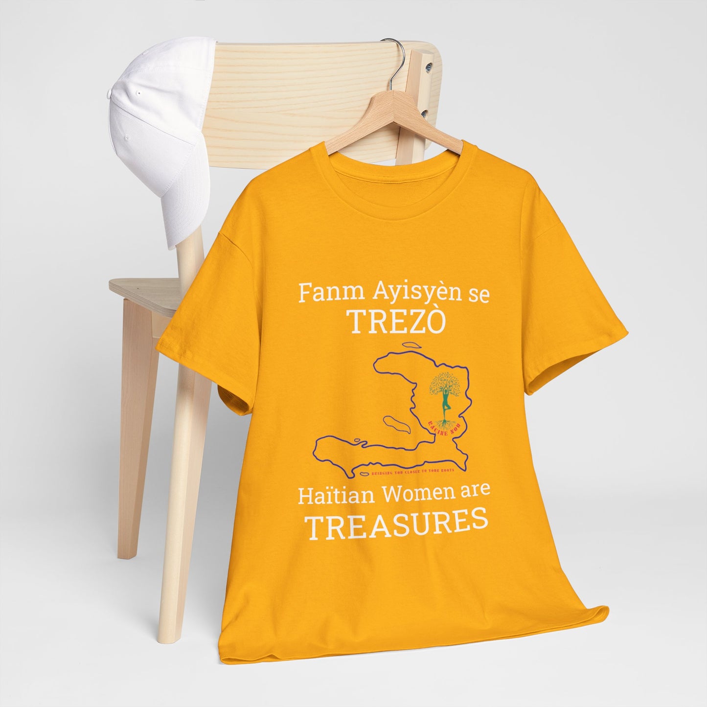 Fanm Ayisyèn se TREZÒ (Haïtian Women are TREASURES) Cotton Tee