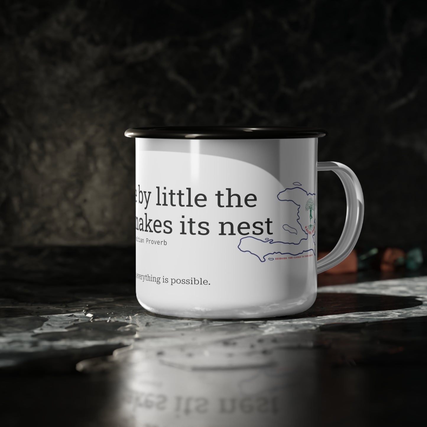 Haïtian Proverb Enamel Mug