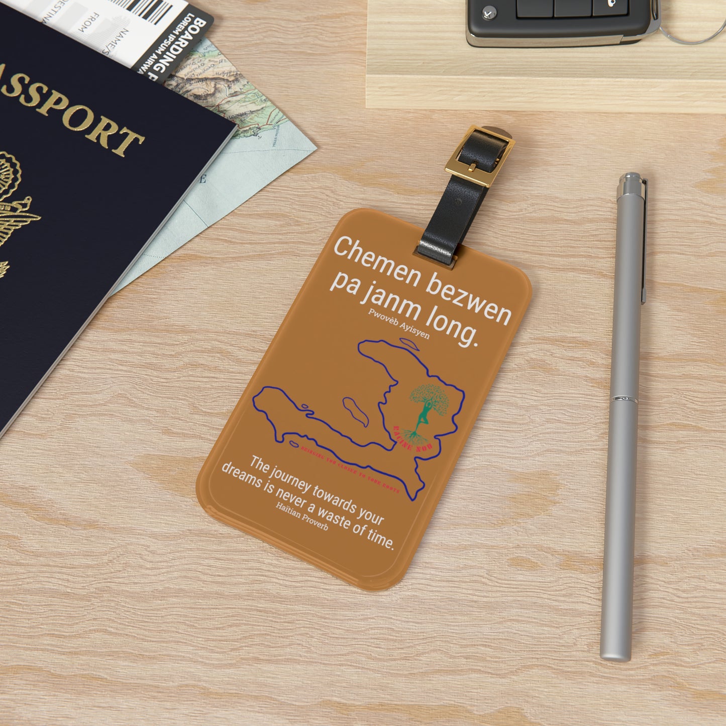 Pwovèb Ayisyen (Haïtian Proverb) Luggage Tag