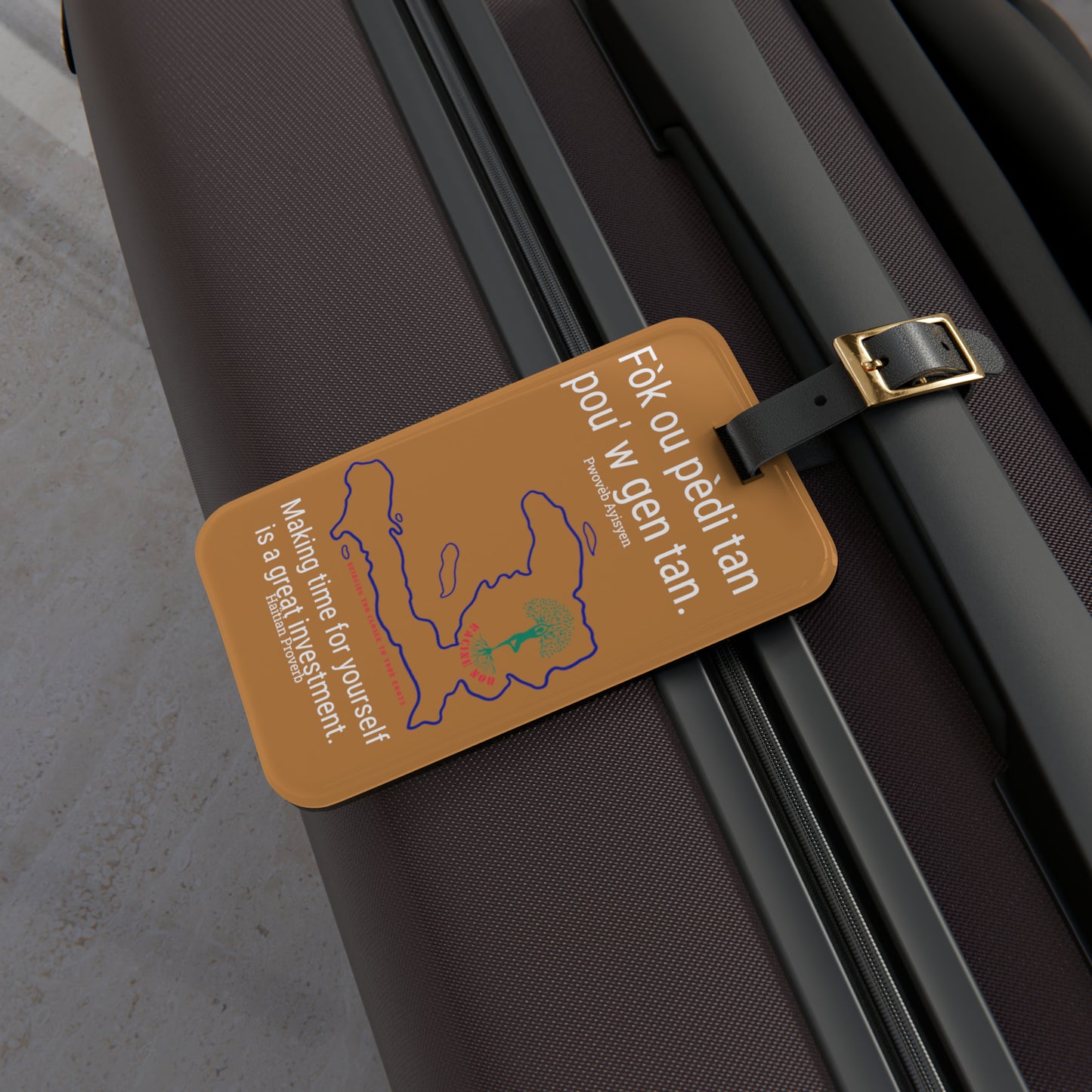 Pwovèb Ayisyen (Haïtian Proverb) Luggage Tag