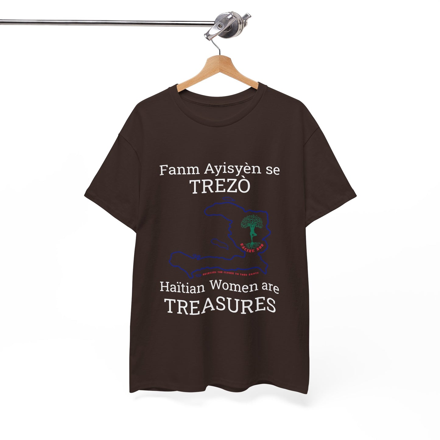 Fanm Ayisyèn se TREZÒ (Haïtian Women are TREASURES) Cotton Tee