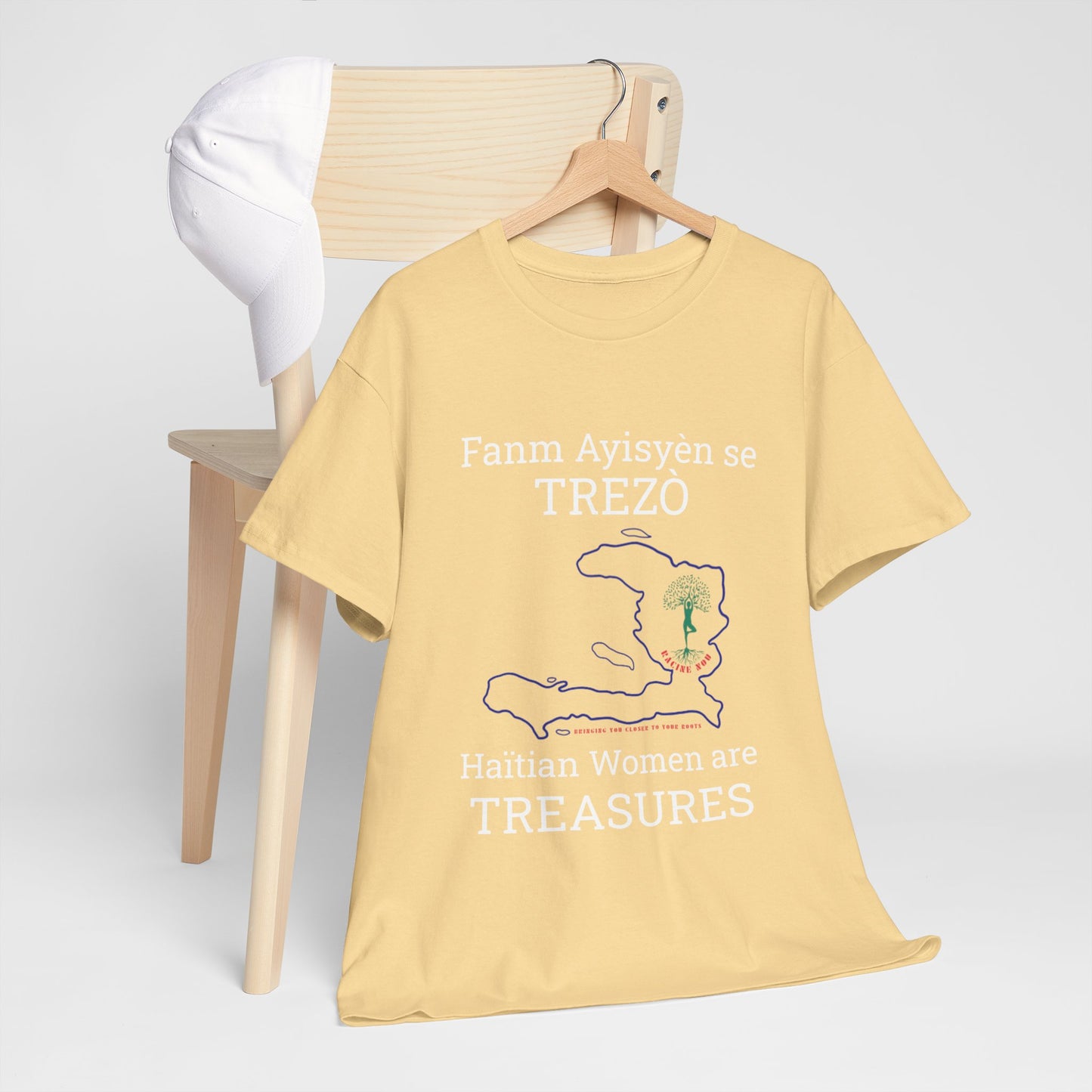 Fanm Ayisyèn se TREZÒ (Haïtian Women are TREASURES) Cotton Tee