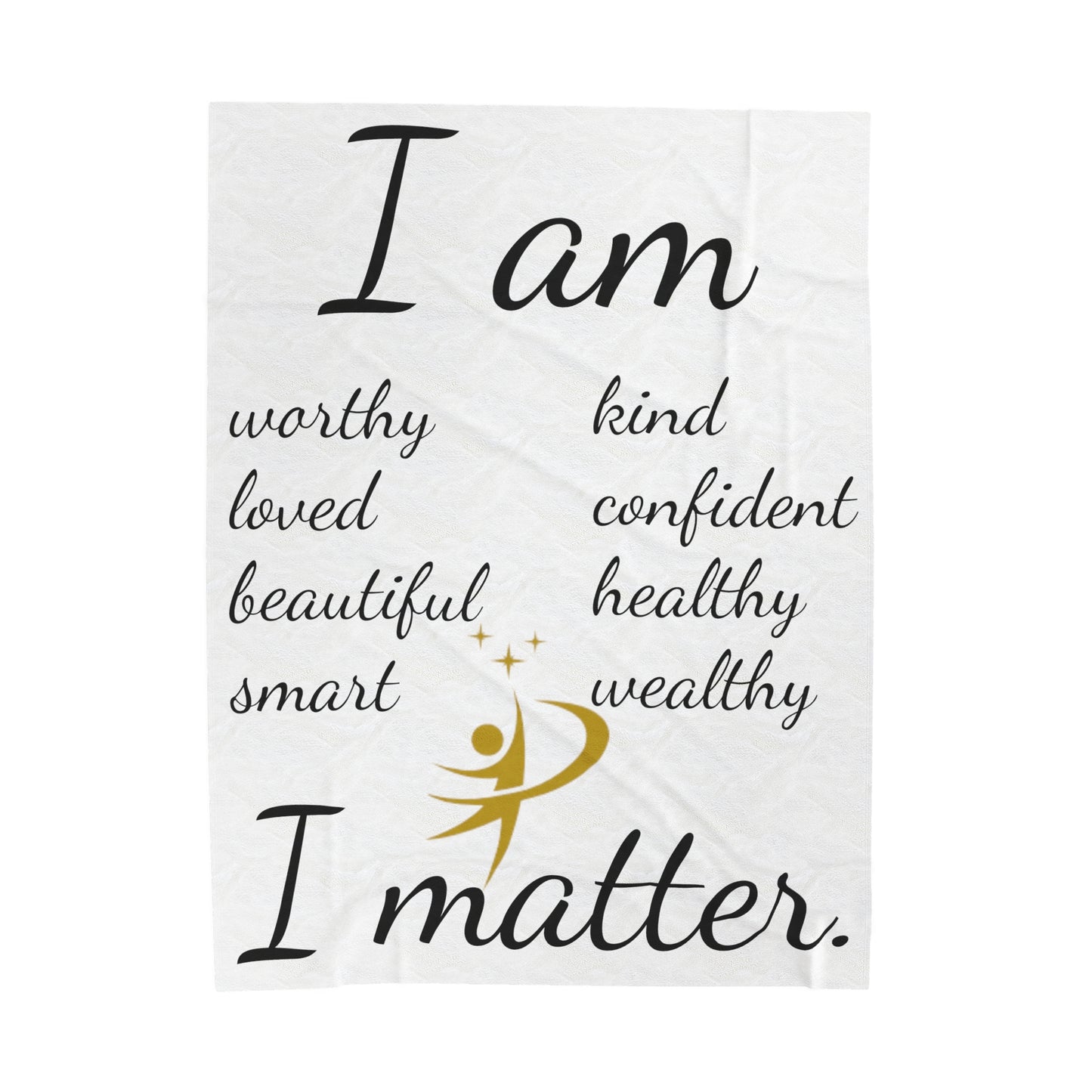 Affirmations Velveteen Plush Blanket