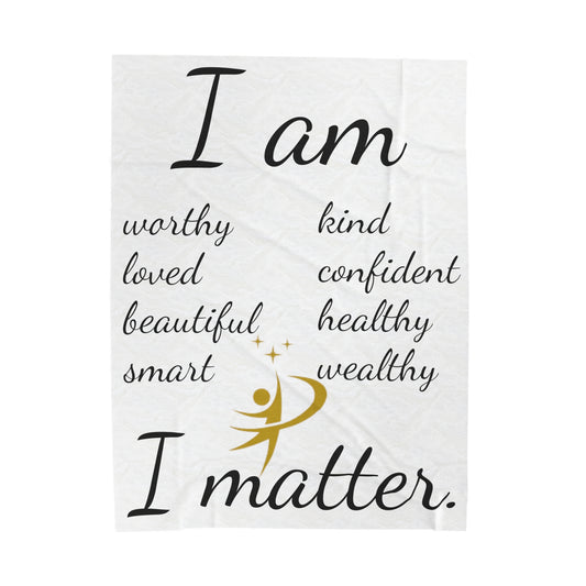 Affirmations Velveteen Plush Blanket