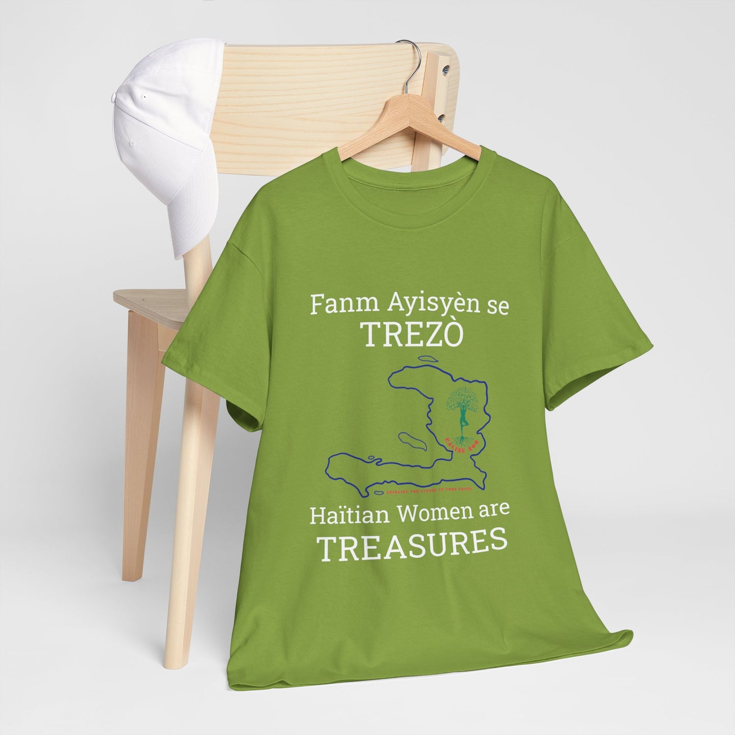 Fanm Ayisyèn se TREZÒ (Haïtian Women are TREASURES) Cotton Tee