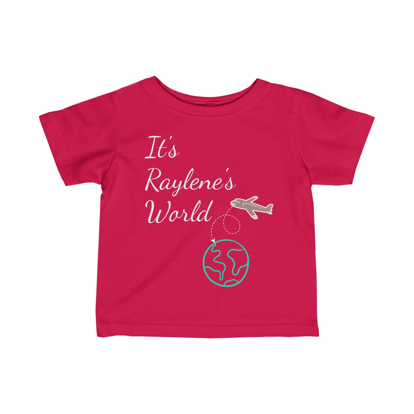 "YOUR World" Infant Fine Jersey Tee (customizable) (6M-24M)